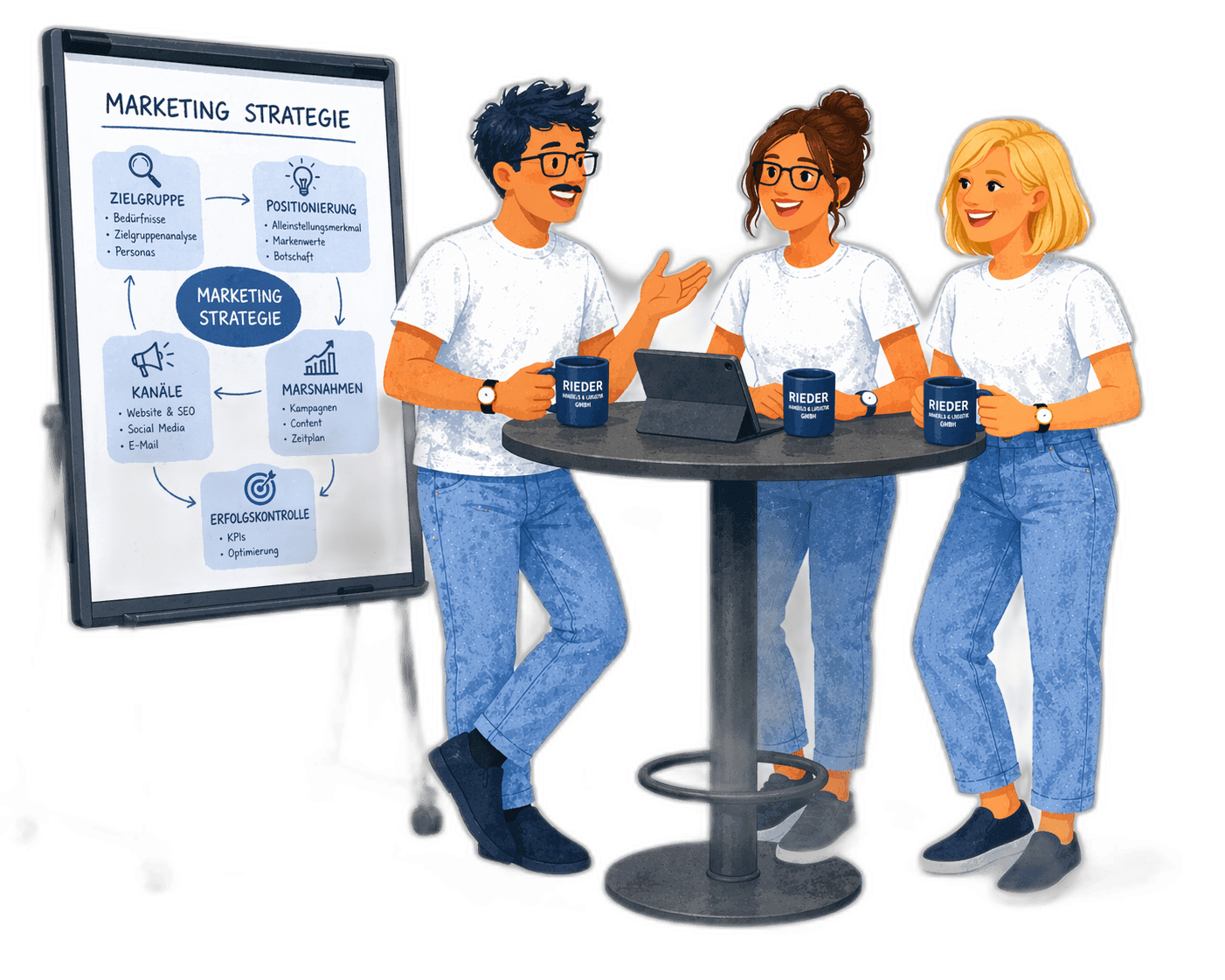 Sichtfaktor am Stehtisch